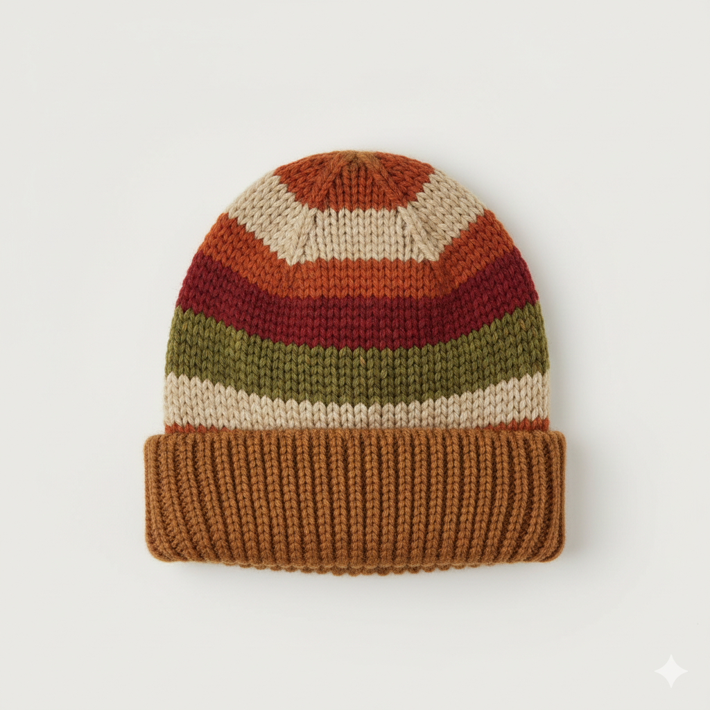 Striped Knit Beanie
