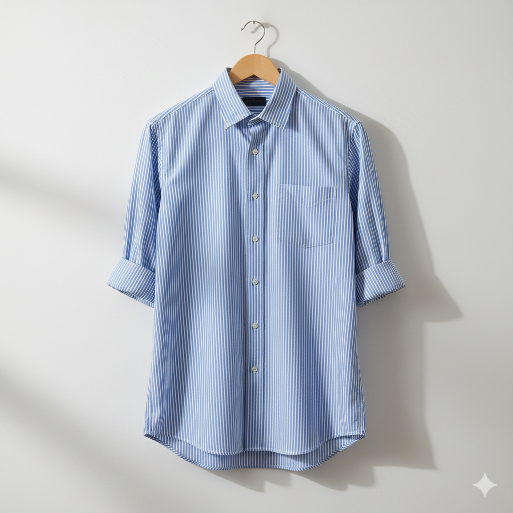 Classic Blue Striped Shirt