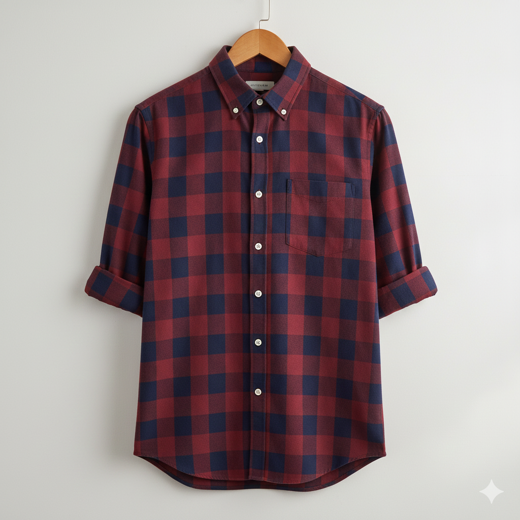 Men's Plaid Button-Down Shirt