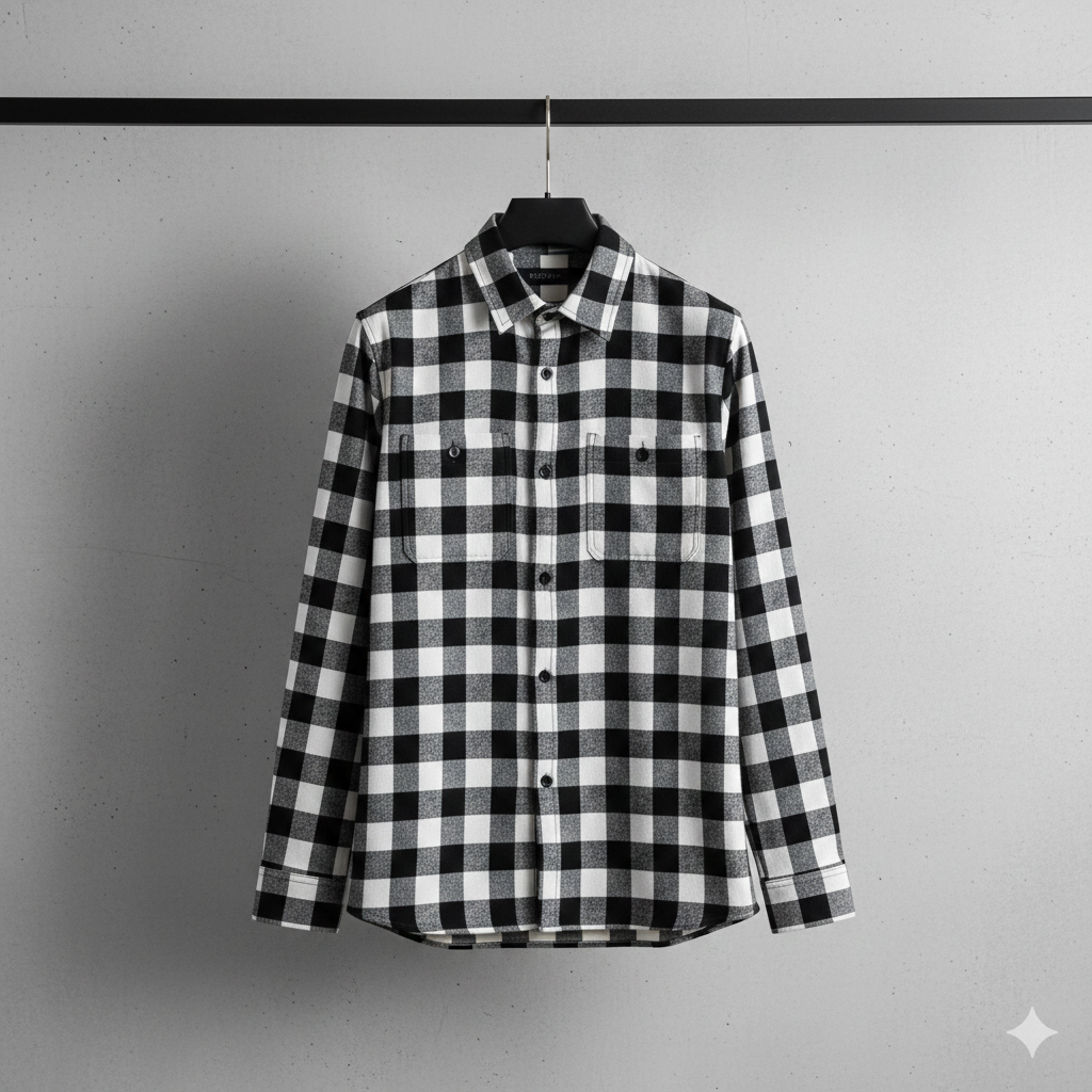 Black and White Checkered Shirt
