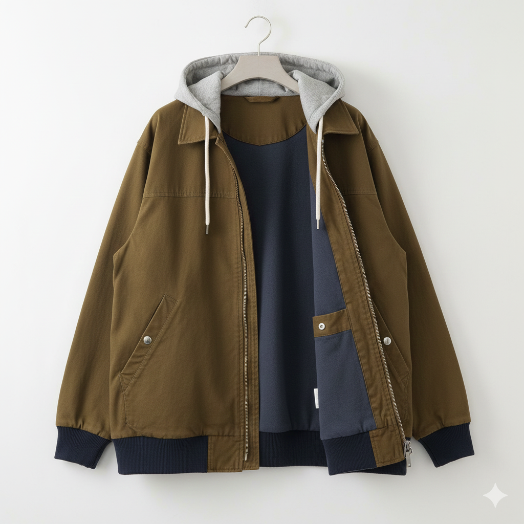 Stylish Brown Hooded Jacket