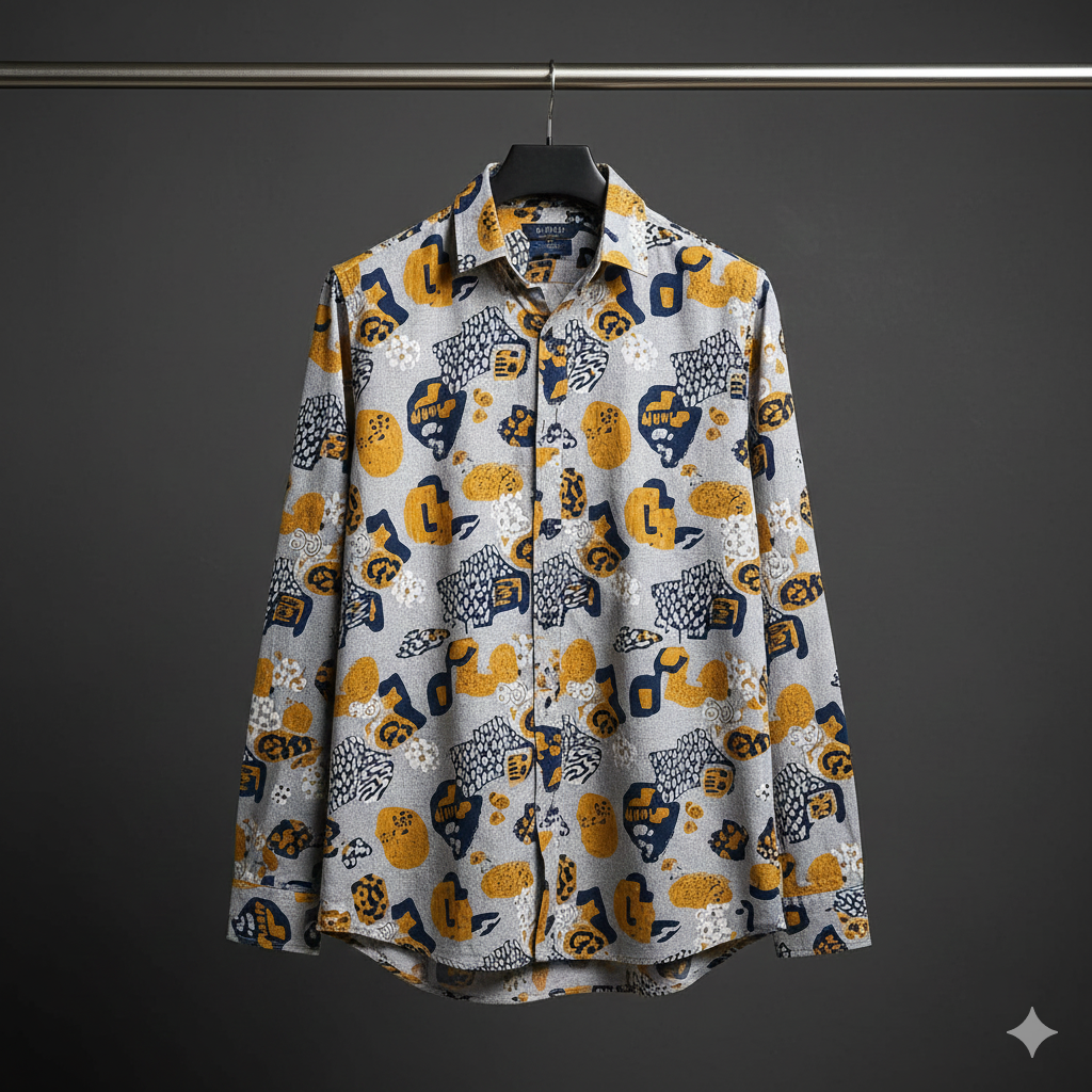 Abstract Patterned Shirt