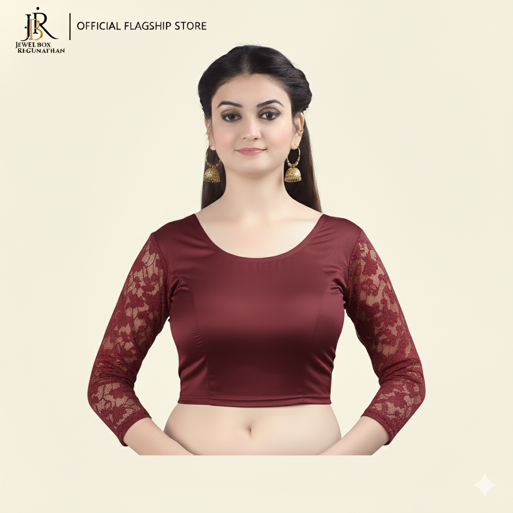 Women's Stretchable Readymade Indian Ethnic Saree Blouse Crop Top