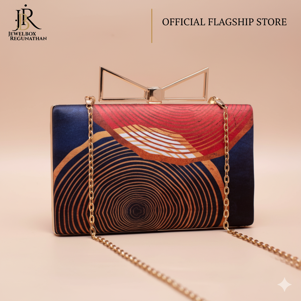 Geometric Patterned Clutch Bag