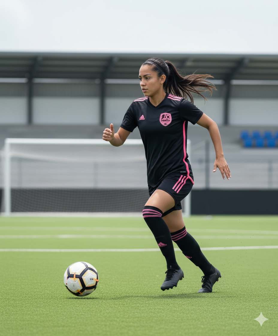 Women's Black Soccer Uniform