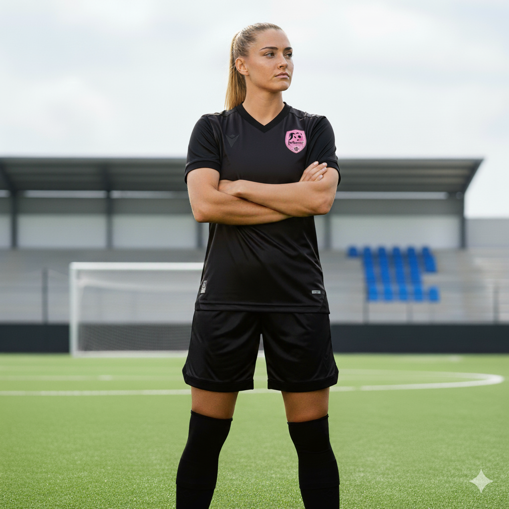 Women's Black Soccer Uniform