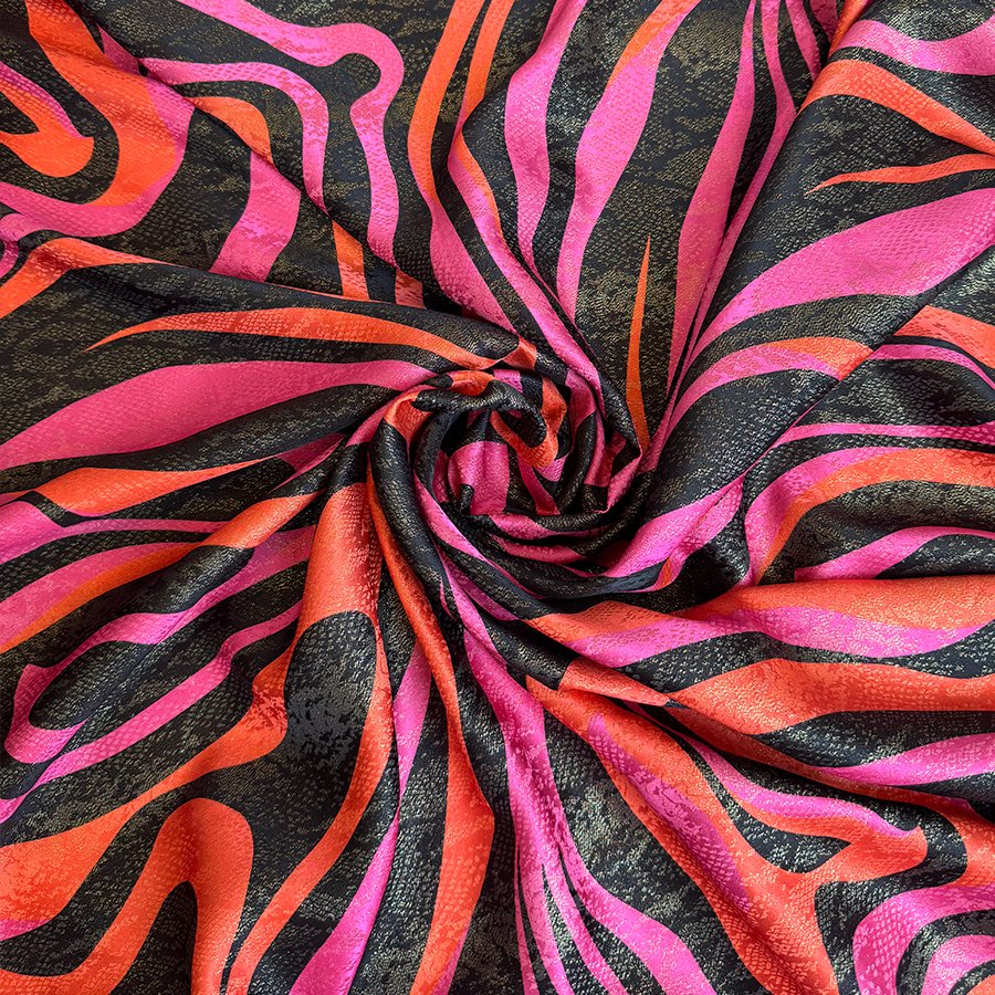 نقشة فنية بالألوان الزهرية والبرتقالية