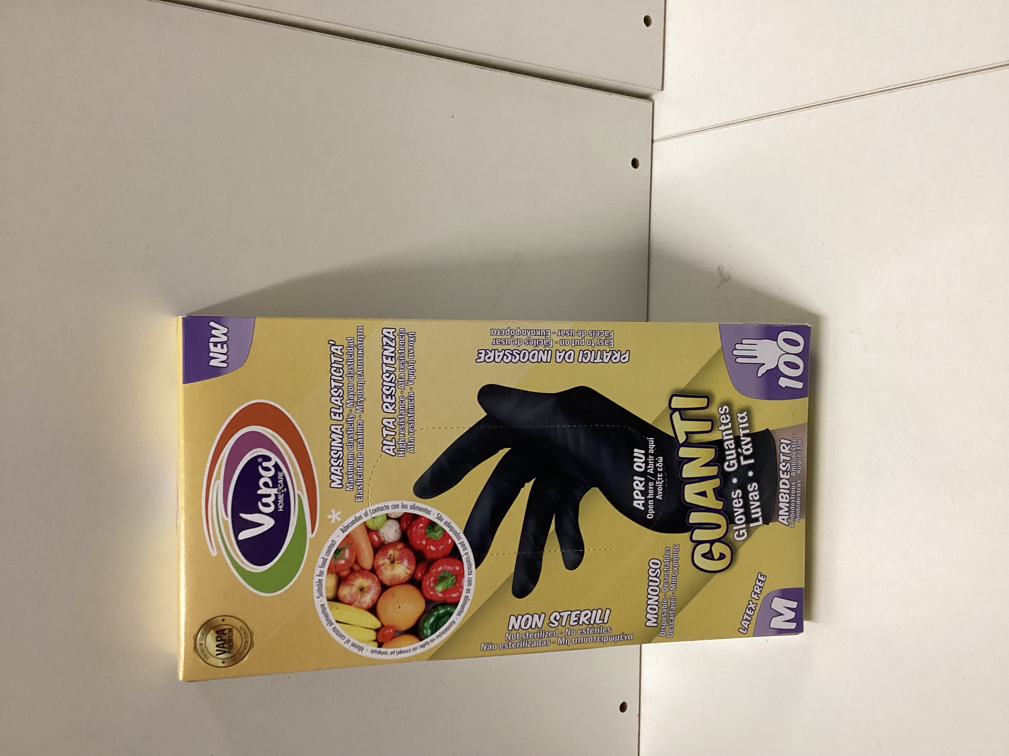 Vapa guanti nitrile nero 100 pz