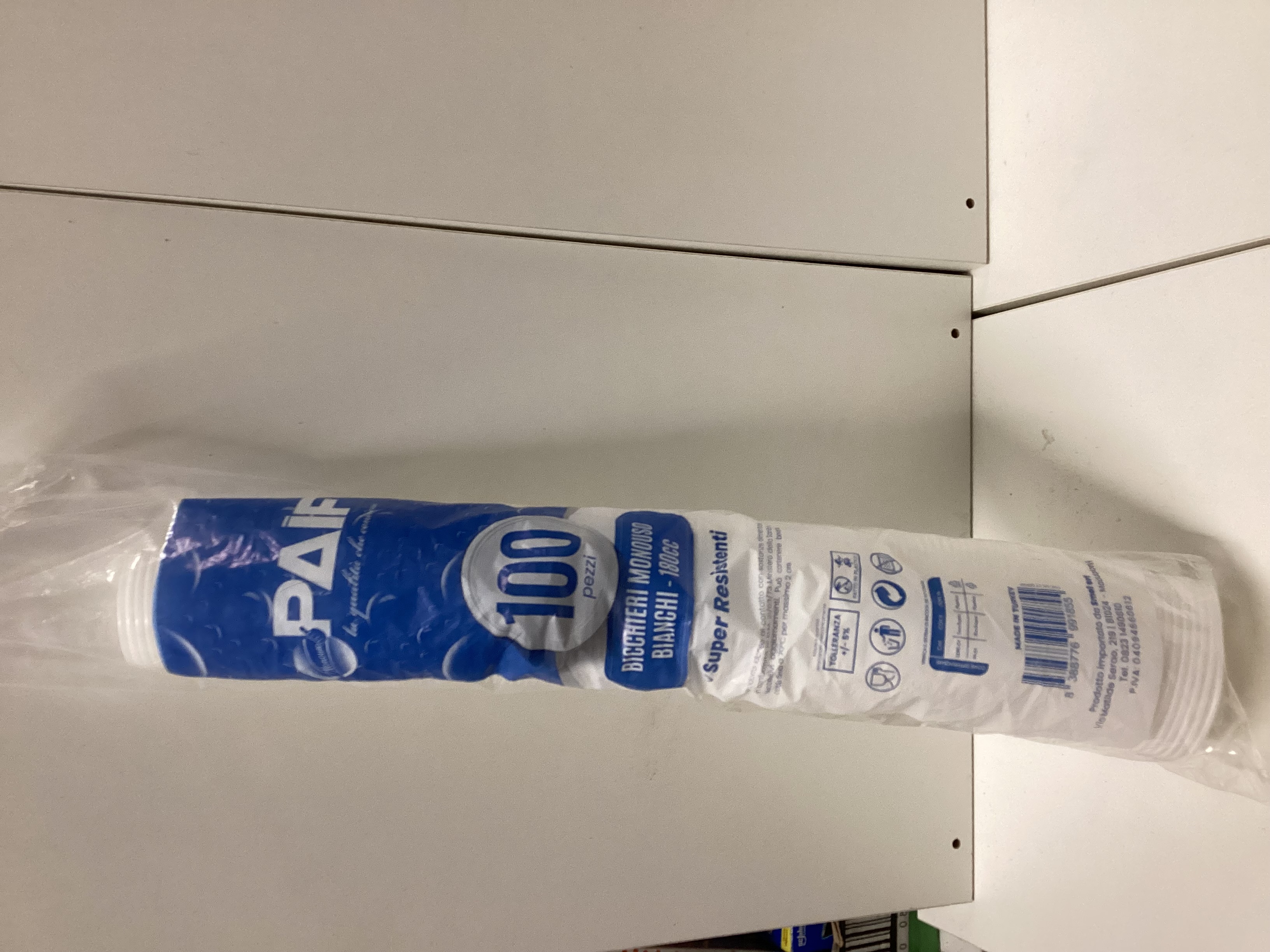 Bicchieri 200cc plastica 100 pz
