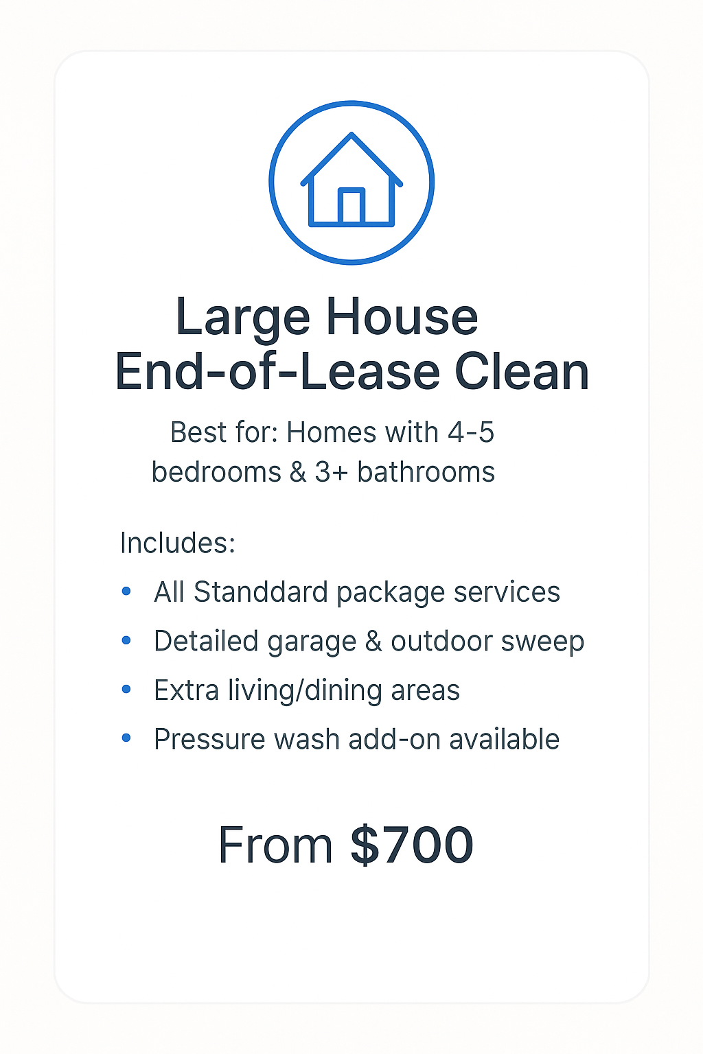 Large House End-of-Lease Clean