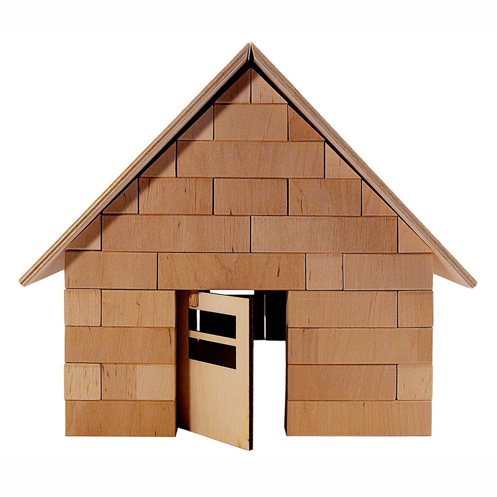 Holzbausteinsatz Rinderstall