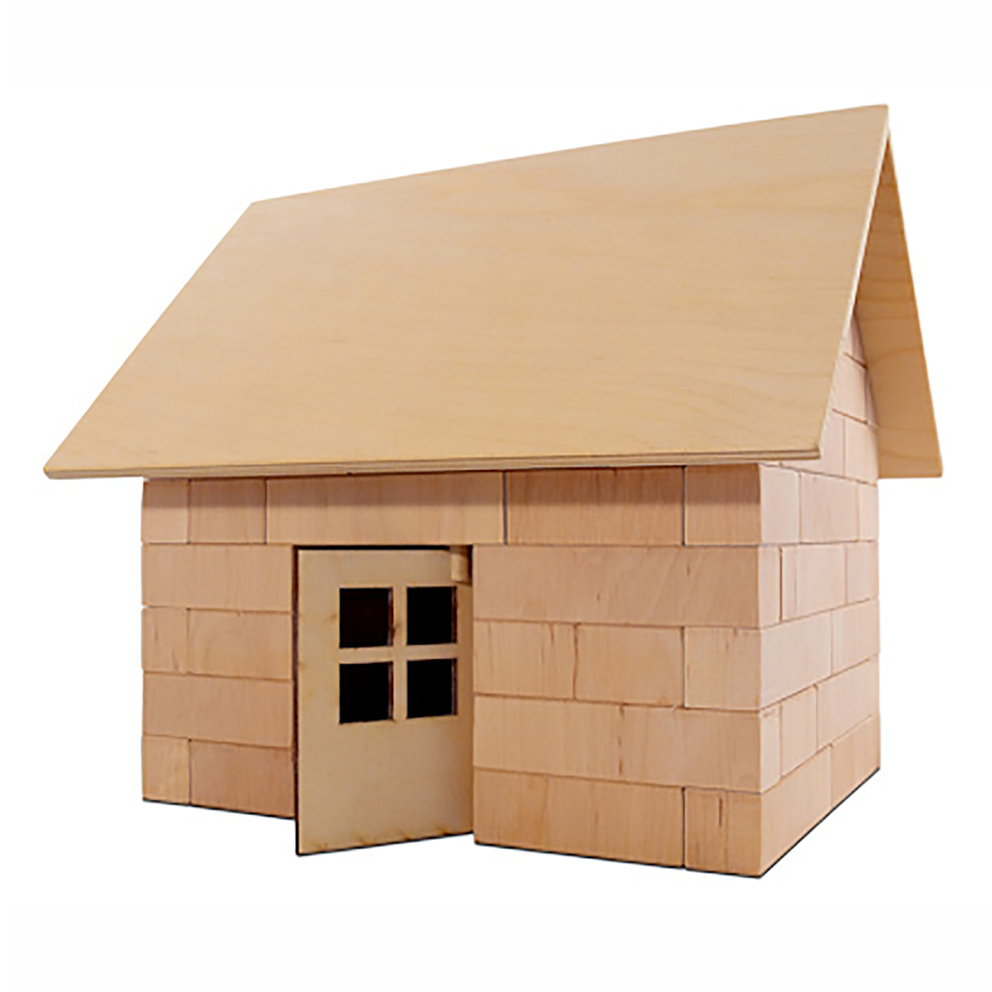 Holzbausteinsatz Schuppen