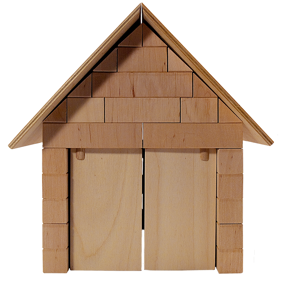 Holzbausteinsatz Garage