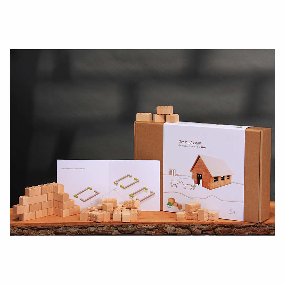 Holzbausteinsatz Rinderstall