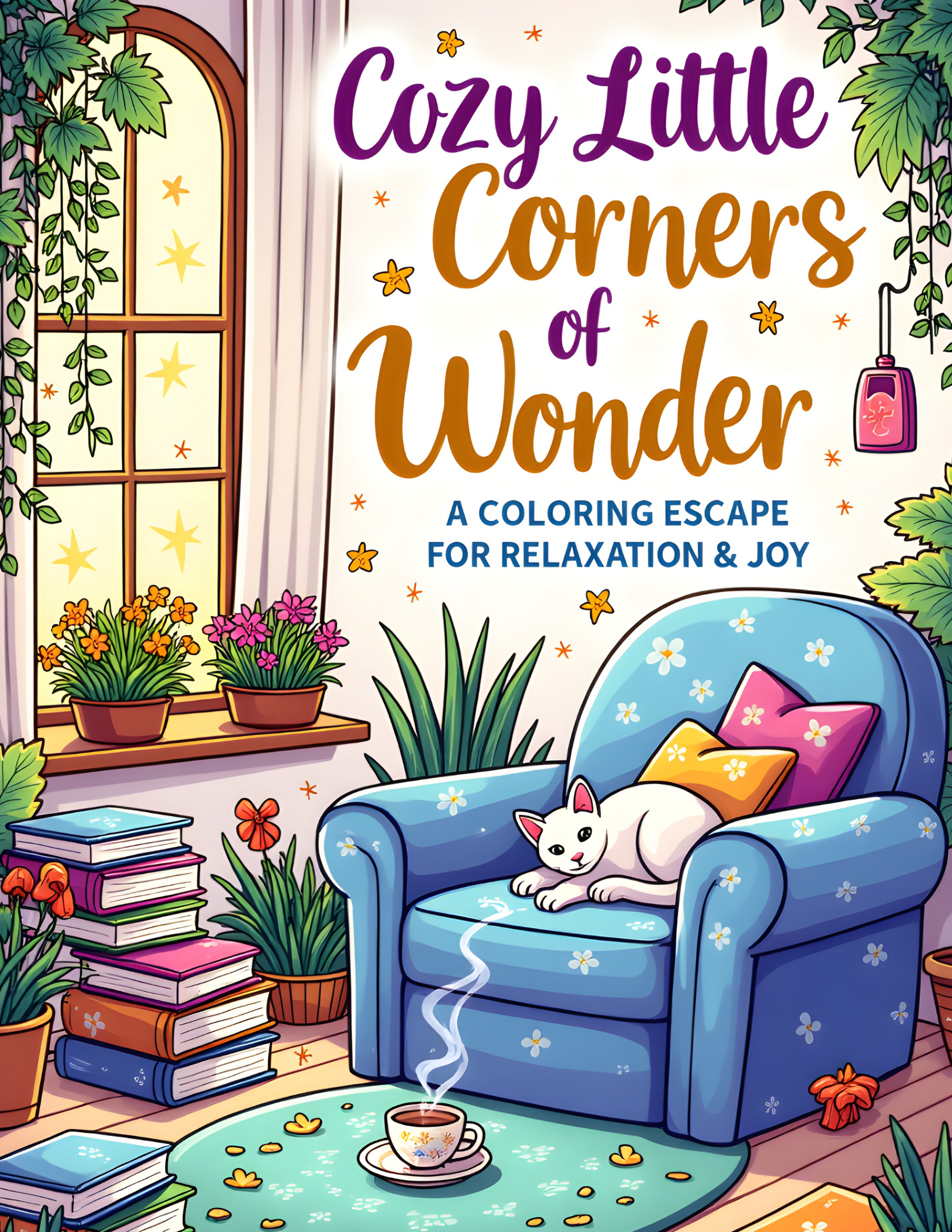 Cozy Little Corners of Wonder Coloring Book