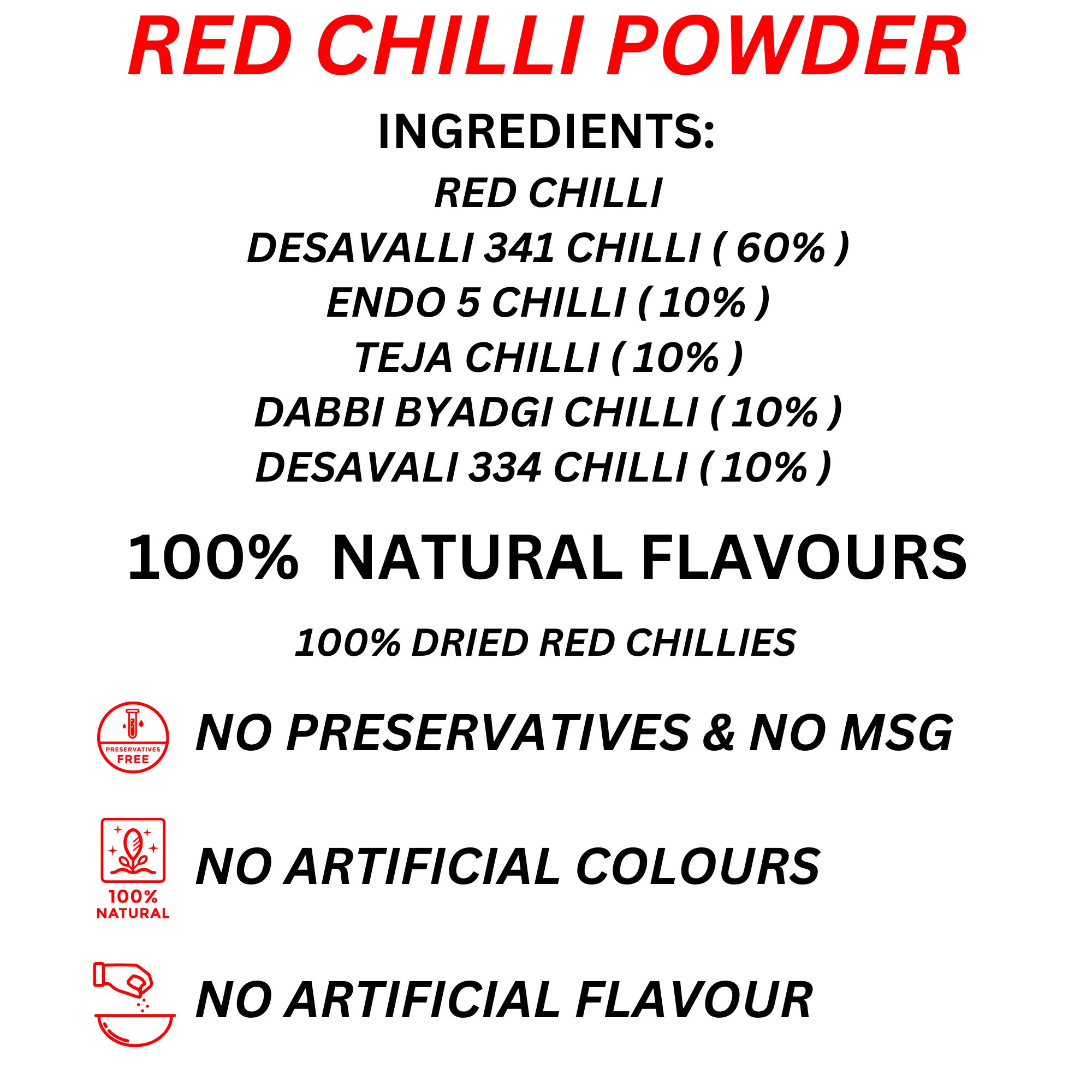 RED CHILLI POWDER   VIEGAS FOODS