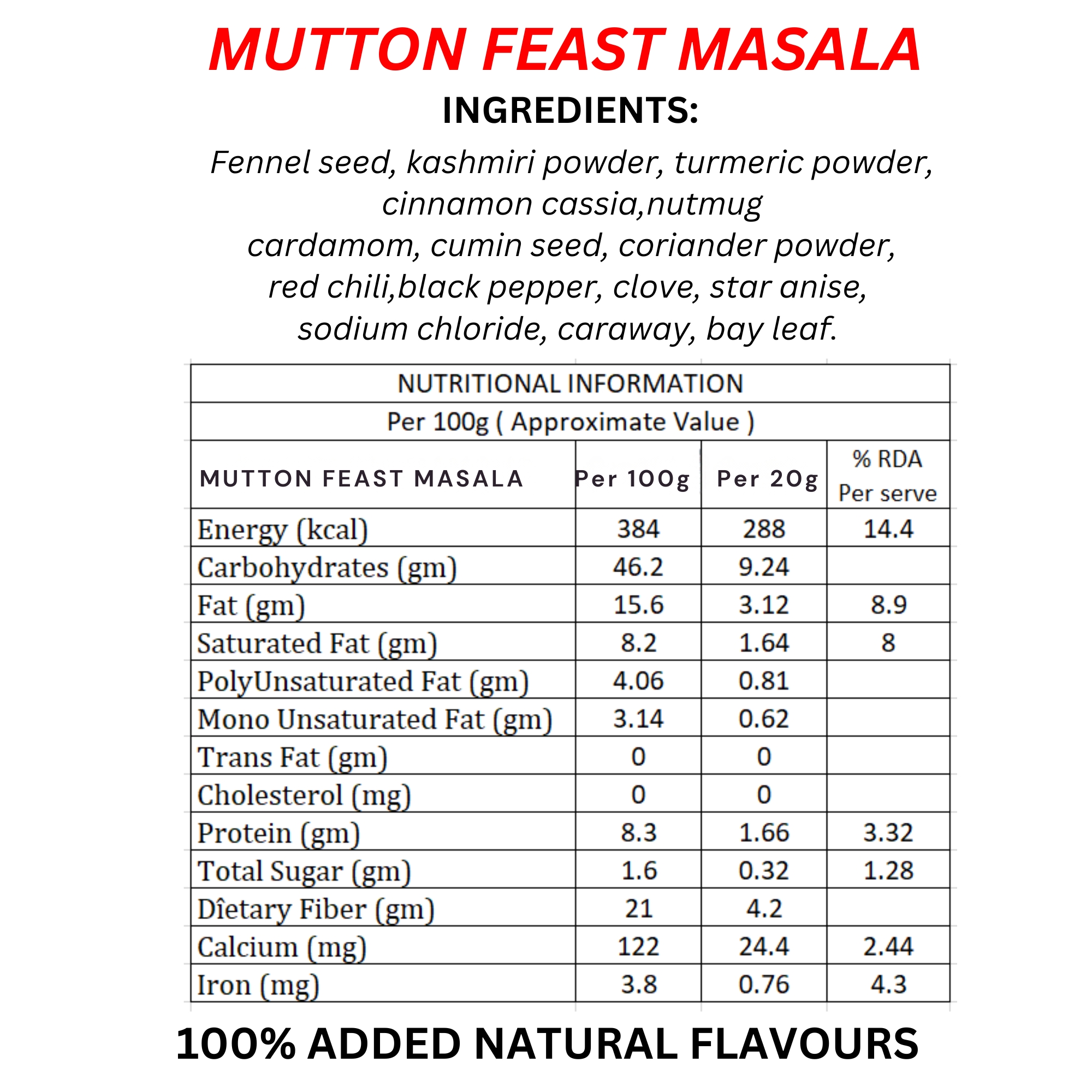 MUTTON FEAST MASALA  VIEGAS FOODS