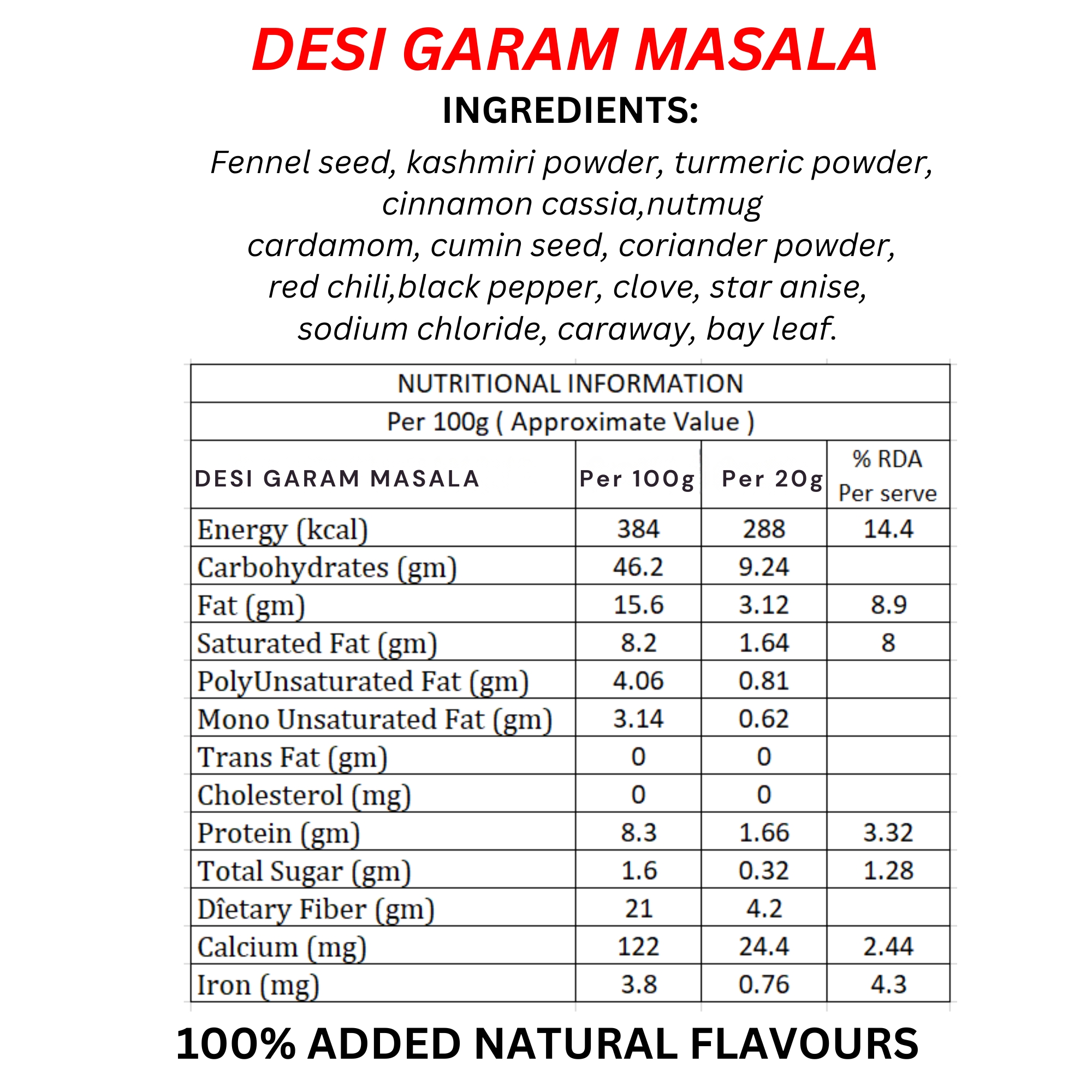 DESI GARAM MASALA   VIEGAS FOODS