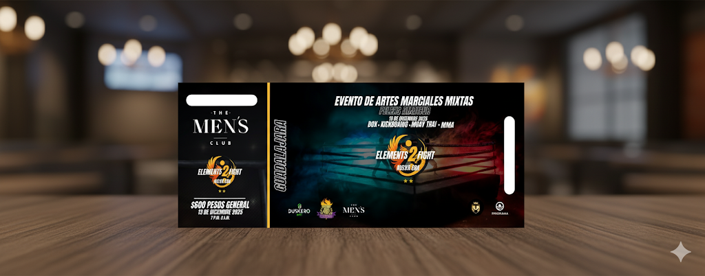 Boleto Evento Elements2Fight
