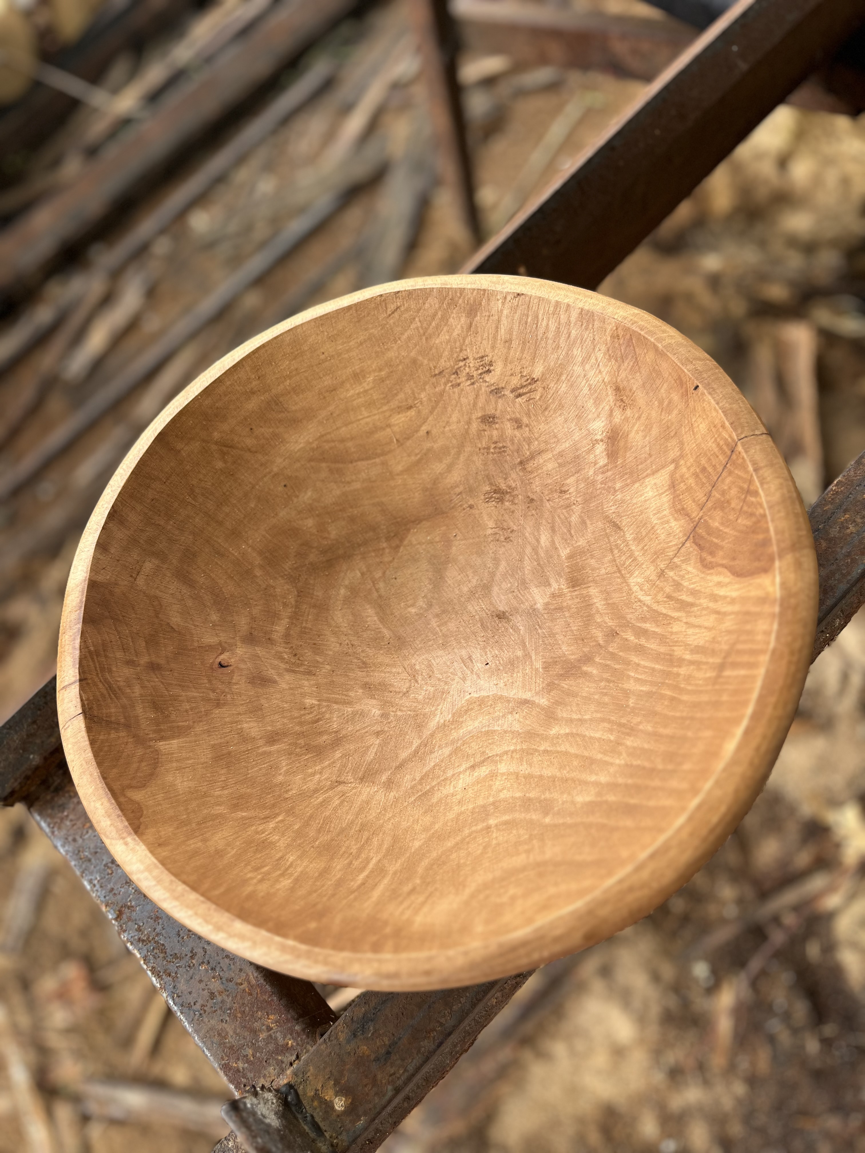 Ξύλινο μπολ Φ34 βαθύ Χρώμα teak