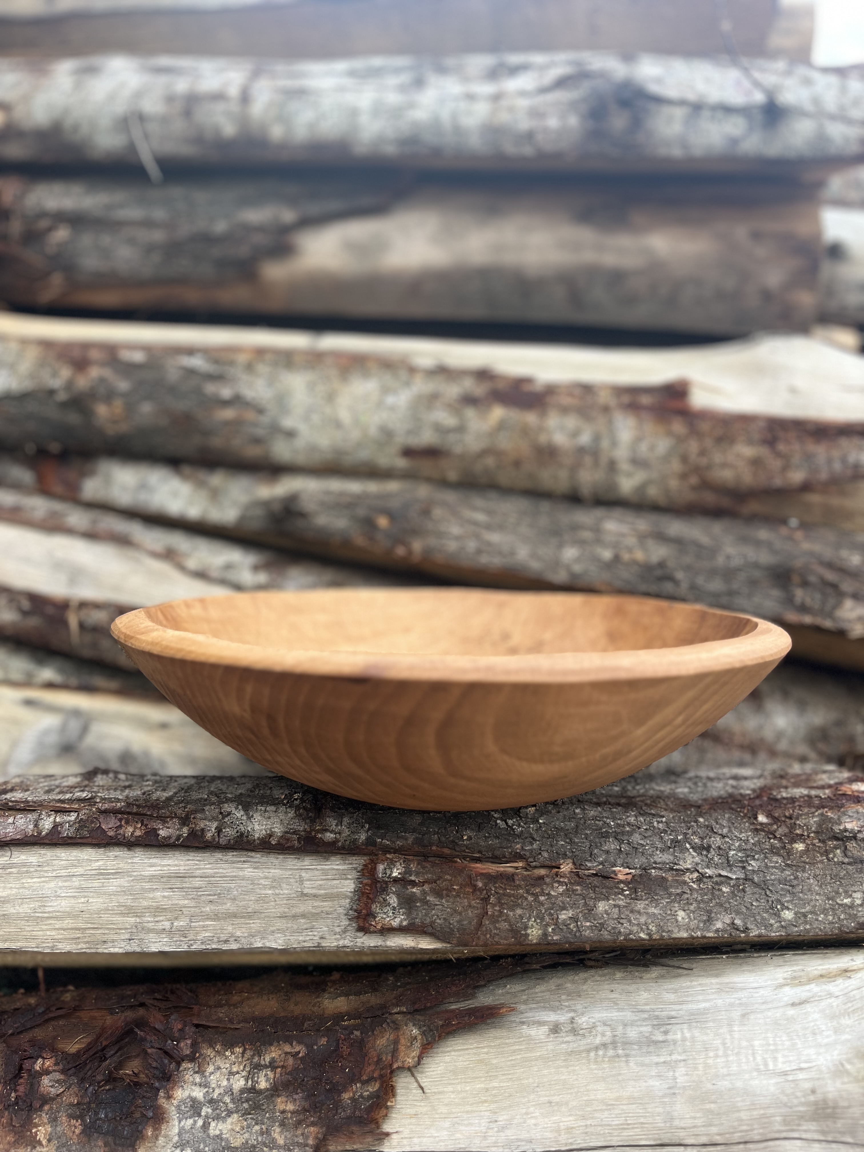 Ξύλινο μπολ Φ34 βαθύ Χρώμα teak