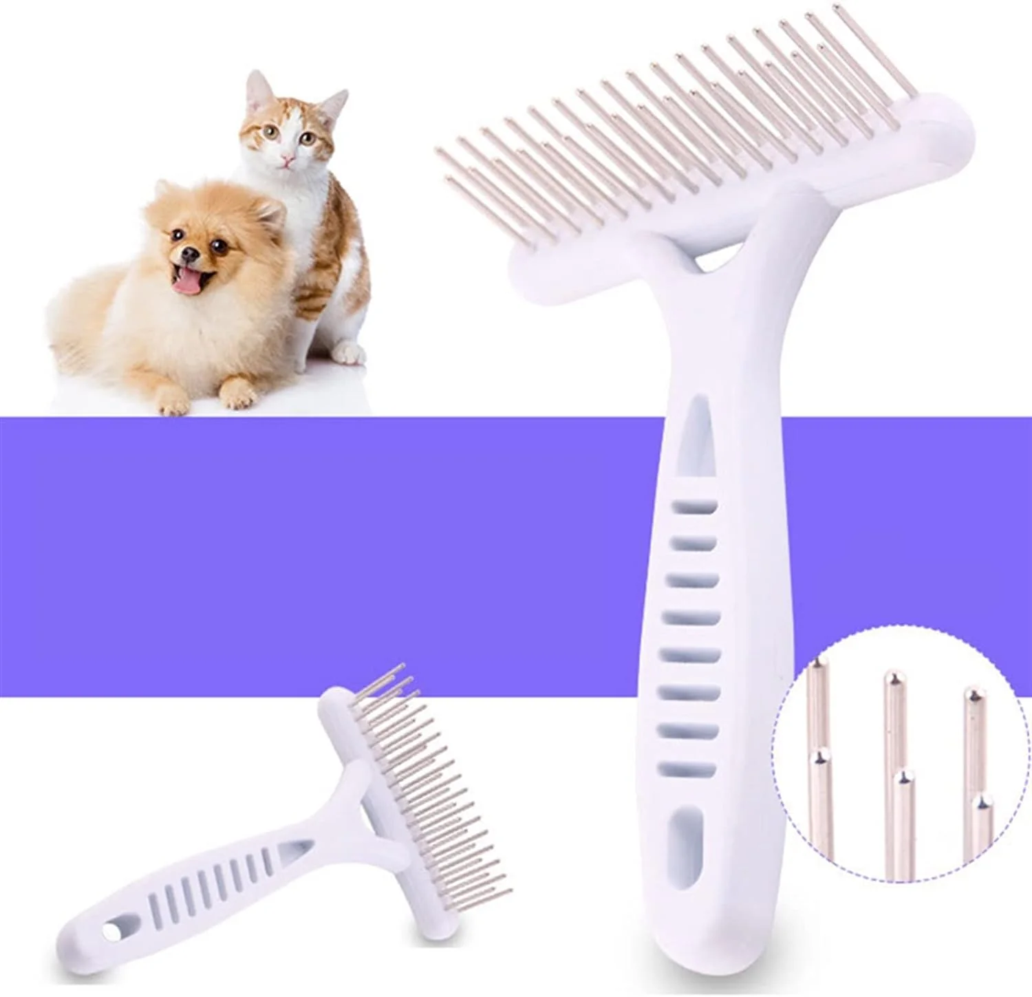 Pet Grooming Rake Comb