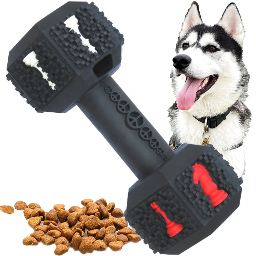 Durable Dog Chew Dumbbell Toy