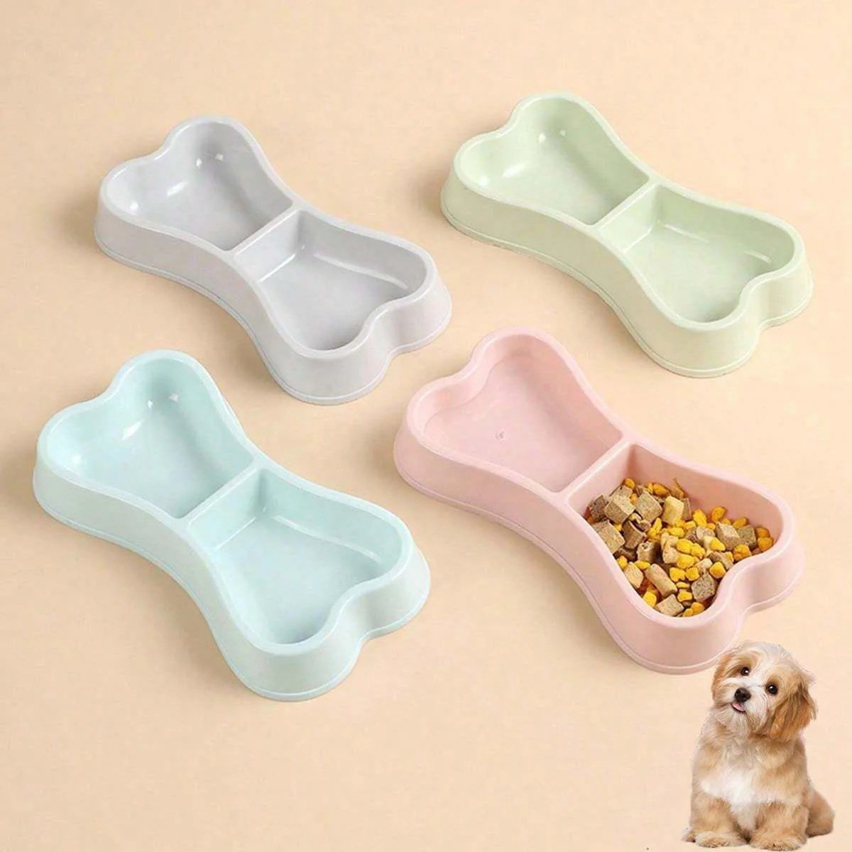 Bone Shaped Pet Food Bowl