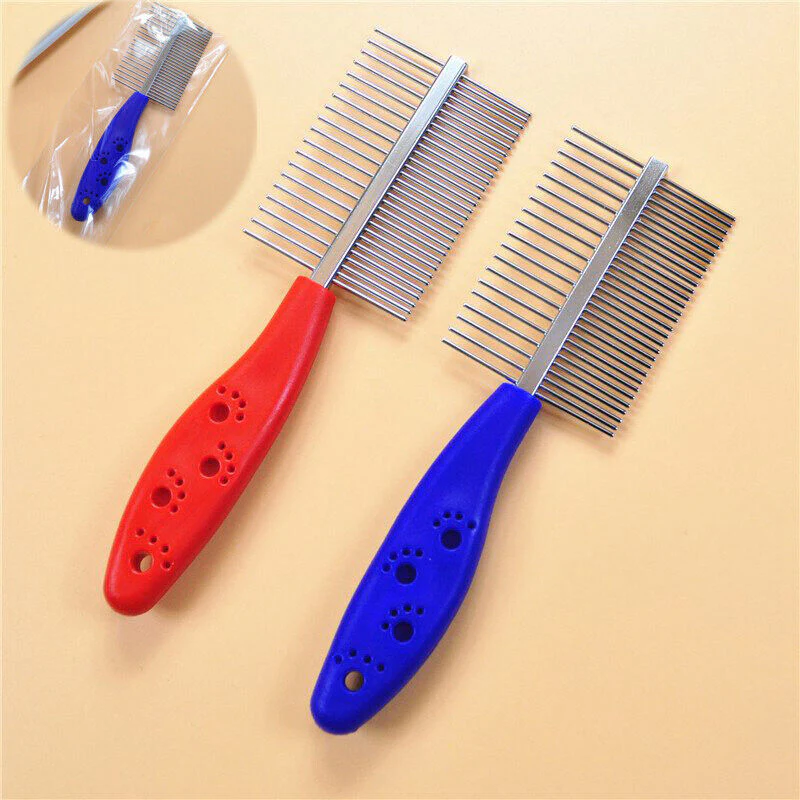 Dual-sided pet grooming comb