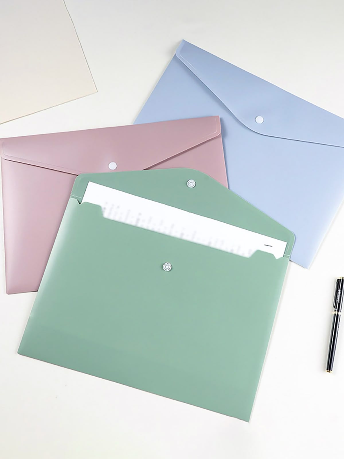 Set of Colorful Document Envelopes