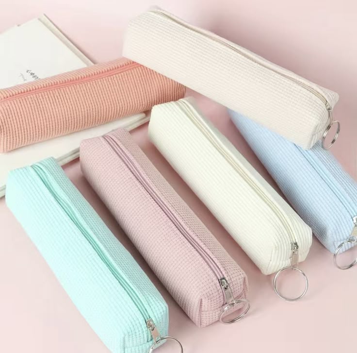 Pastel Corduroy Pencil Case Set