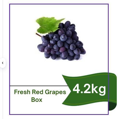 Fresh Red Grapes Box