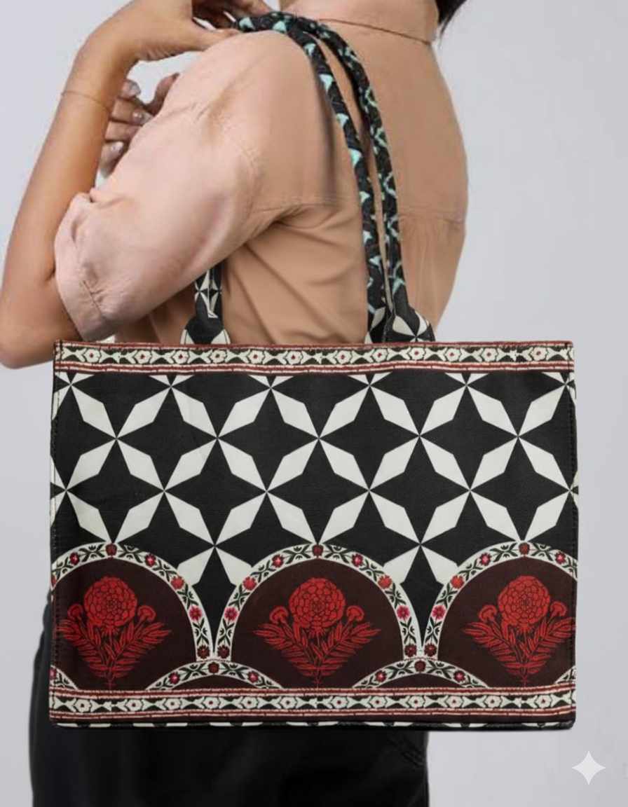 Geometric Pattern Tote Bag