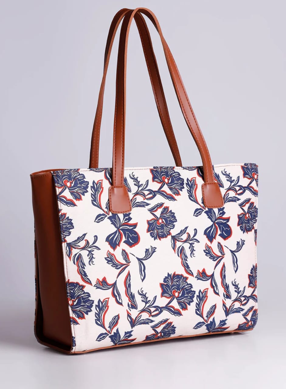 Floral Canvas Tote Bag