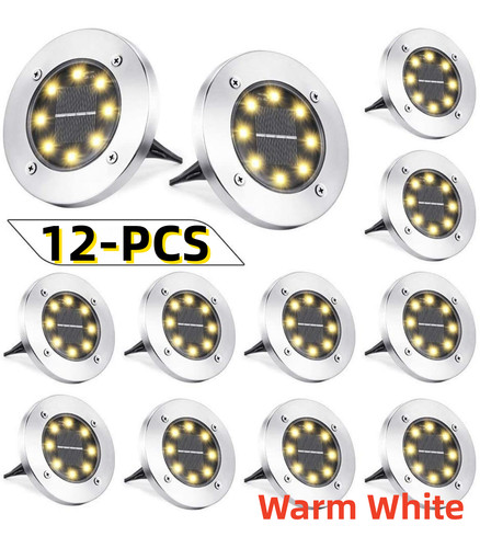 Solar Ground Lights, 12-Pack