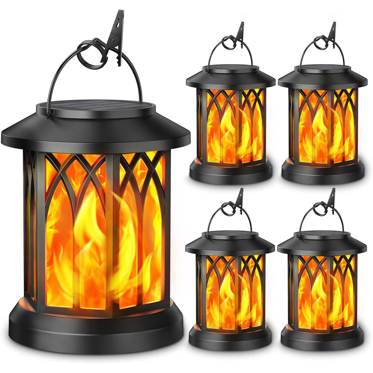 Outdoor Solar Flame Lanterns
