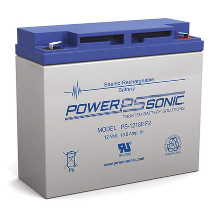 Power Sonic PS-12180 F2 Sealed Rechargeable Battery