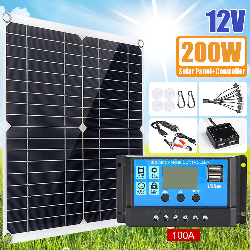 12V 200W Solar Panel Kit with Charge Controller