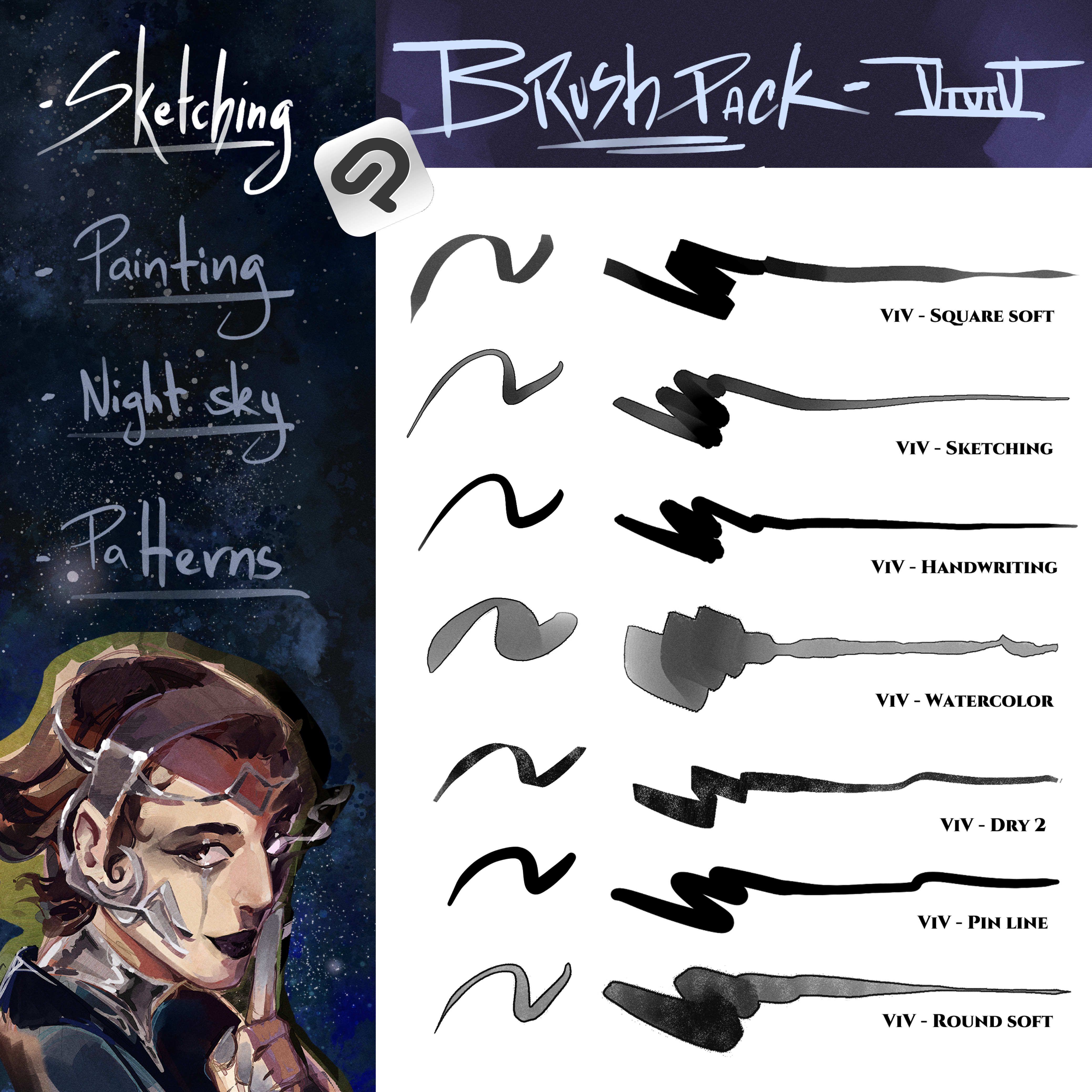 Brush pack - Sketching set