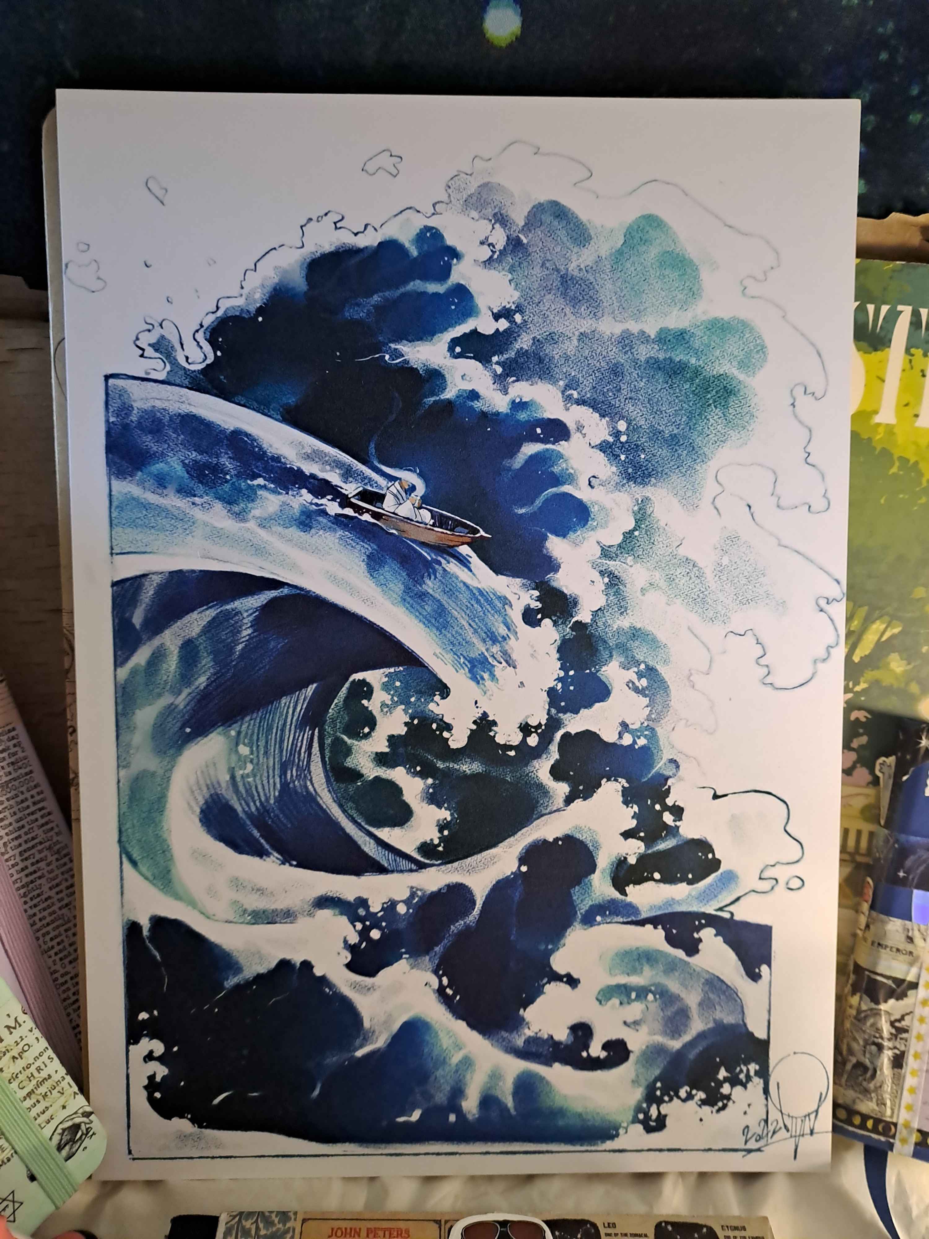 The wave of life isn't a struggle - A4 print
