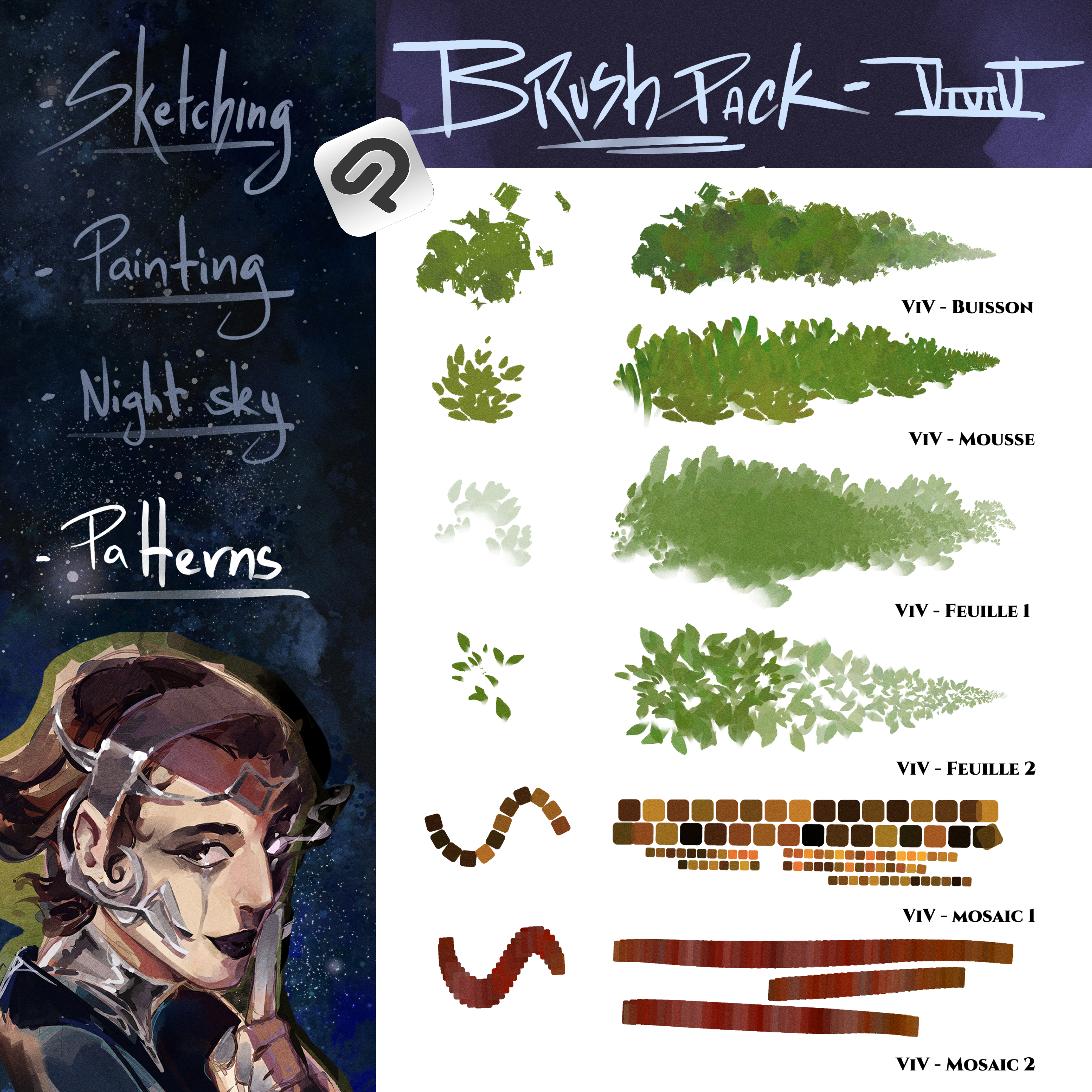 Brush pack - Night sky & Patterns