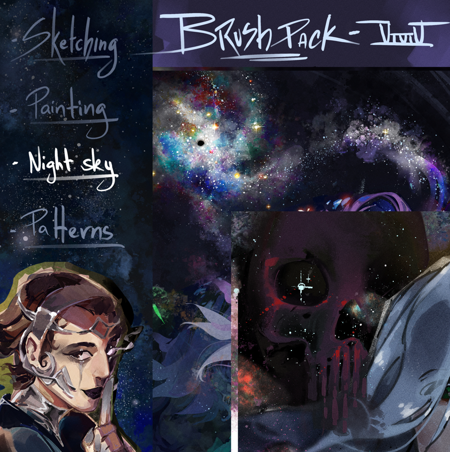 Brush pack - Night sky & Patterns