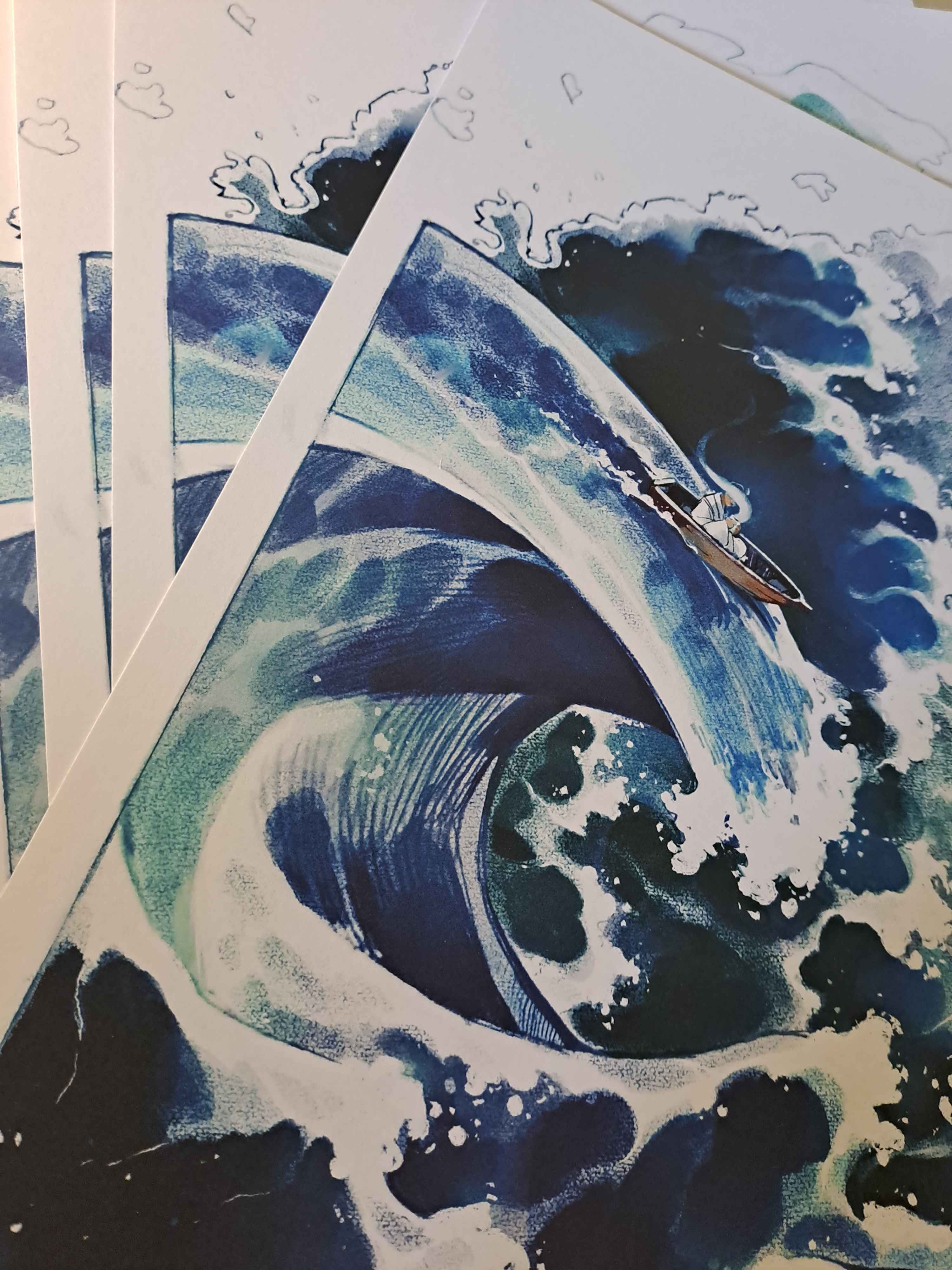 The wave of life isn't a struggle - A4 print