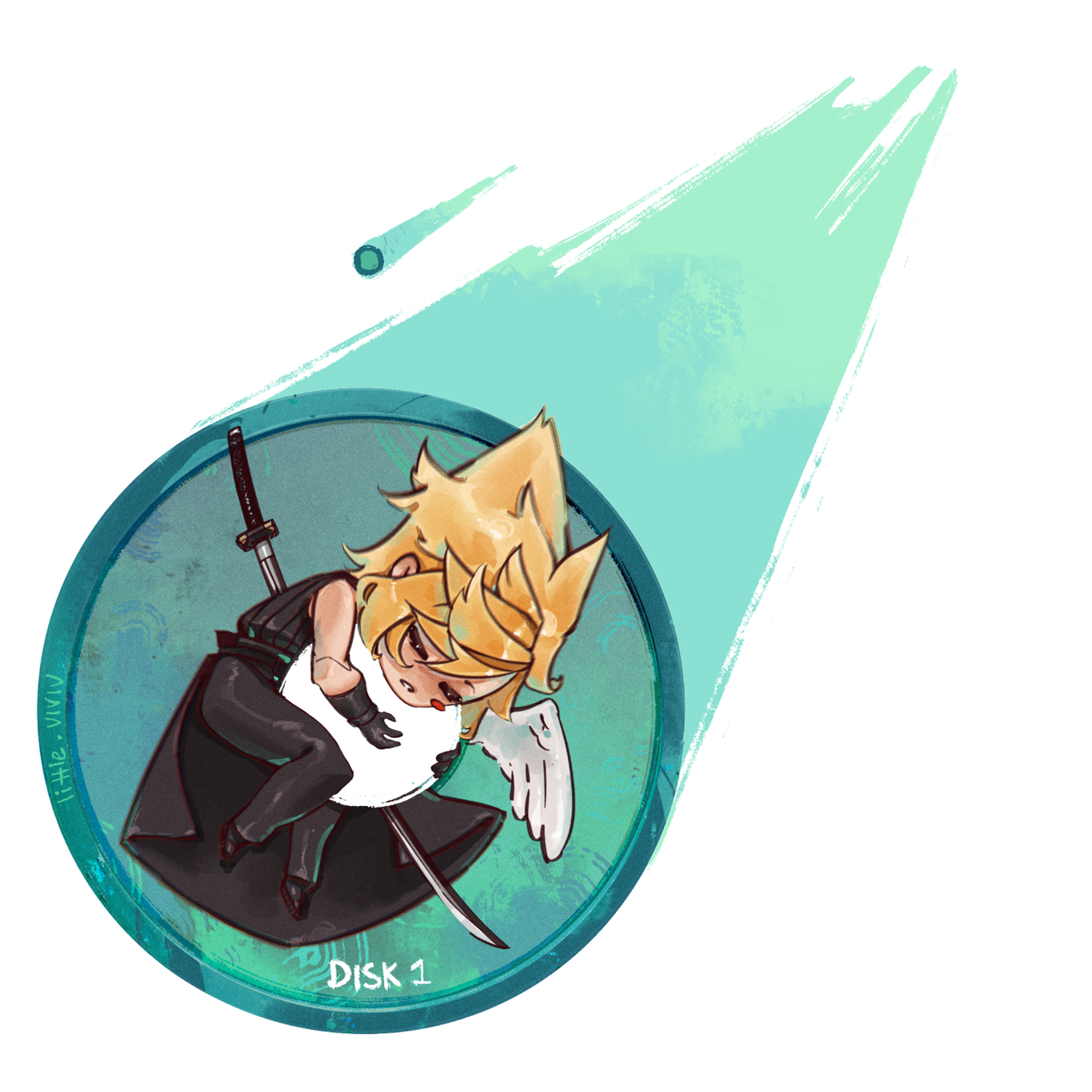Cloud meteor Disk 1 - Sticker