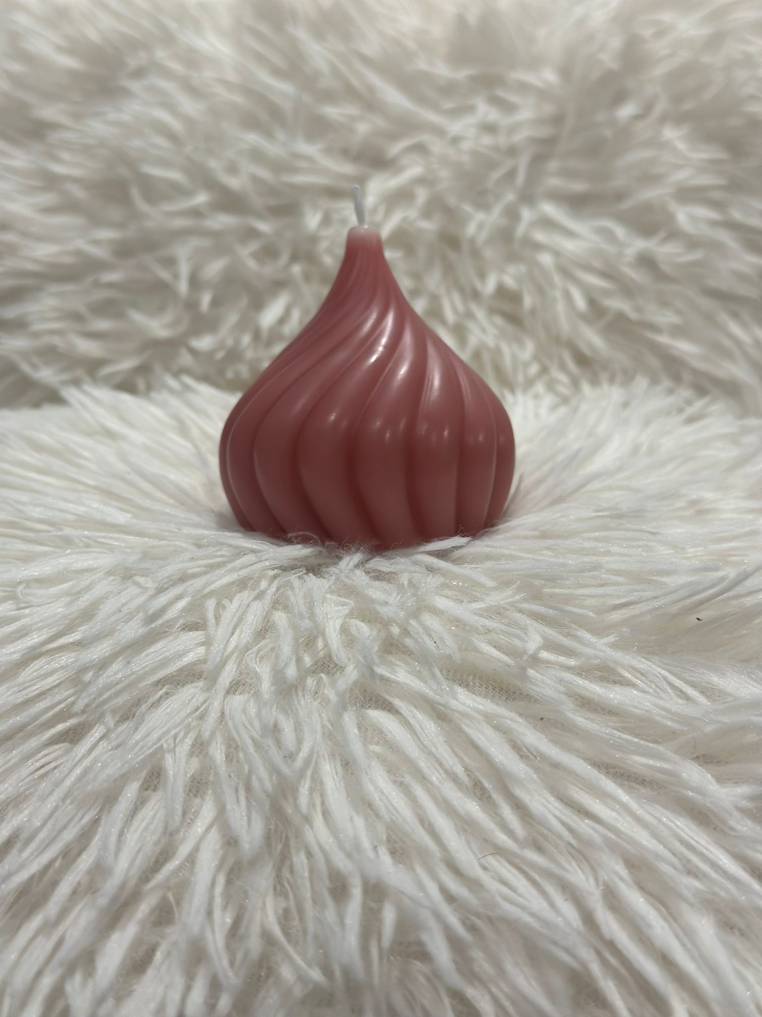 Vela decorativa en forma de espiral
