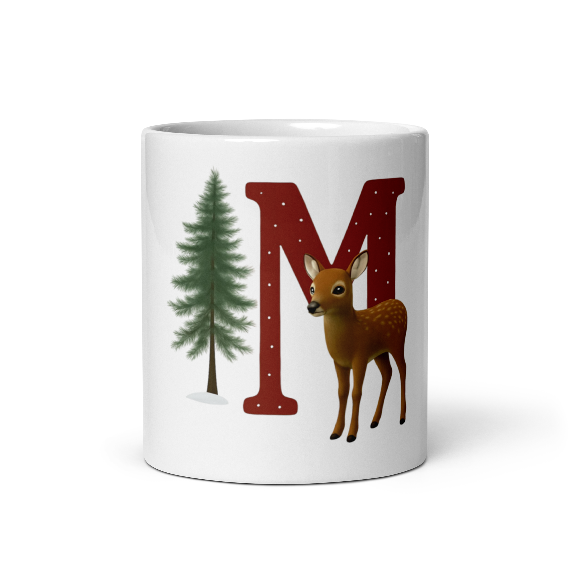 Custom Initial Christmas Mug - "M"