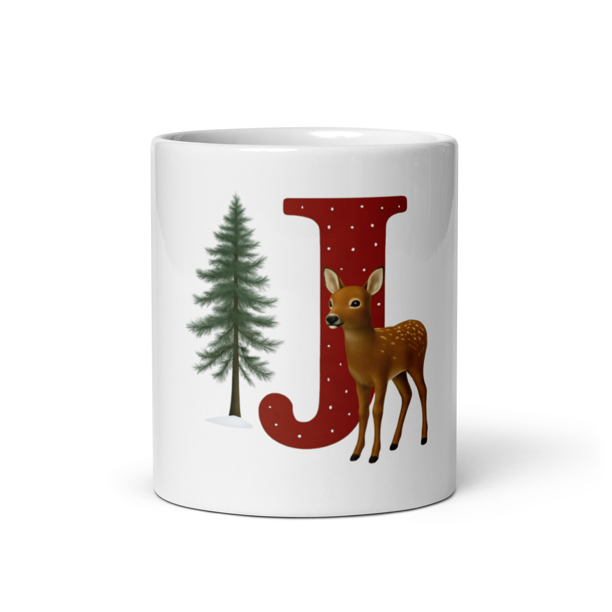 Custom Initial Christmas Mug - "M"