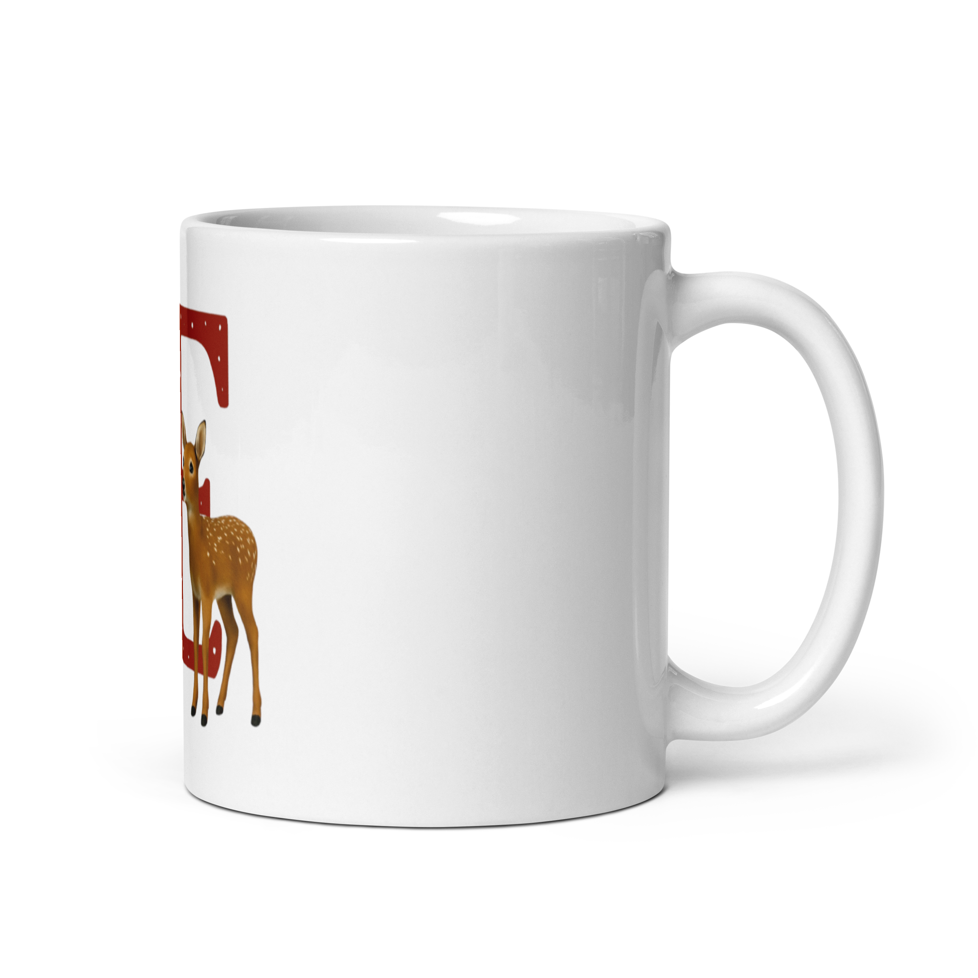 Custom Initial Christmas Mug - "E"