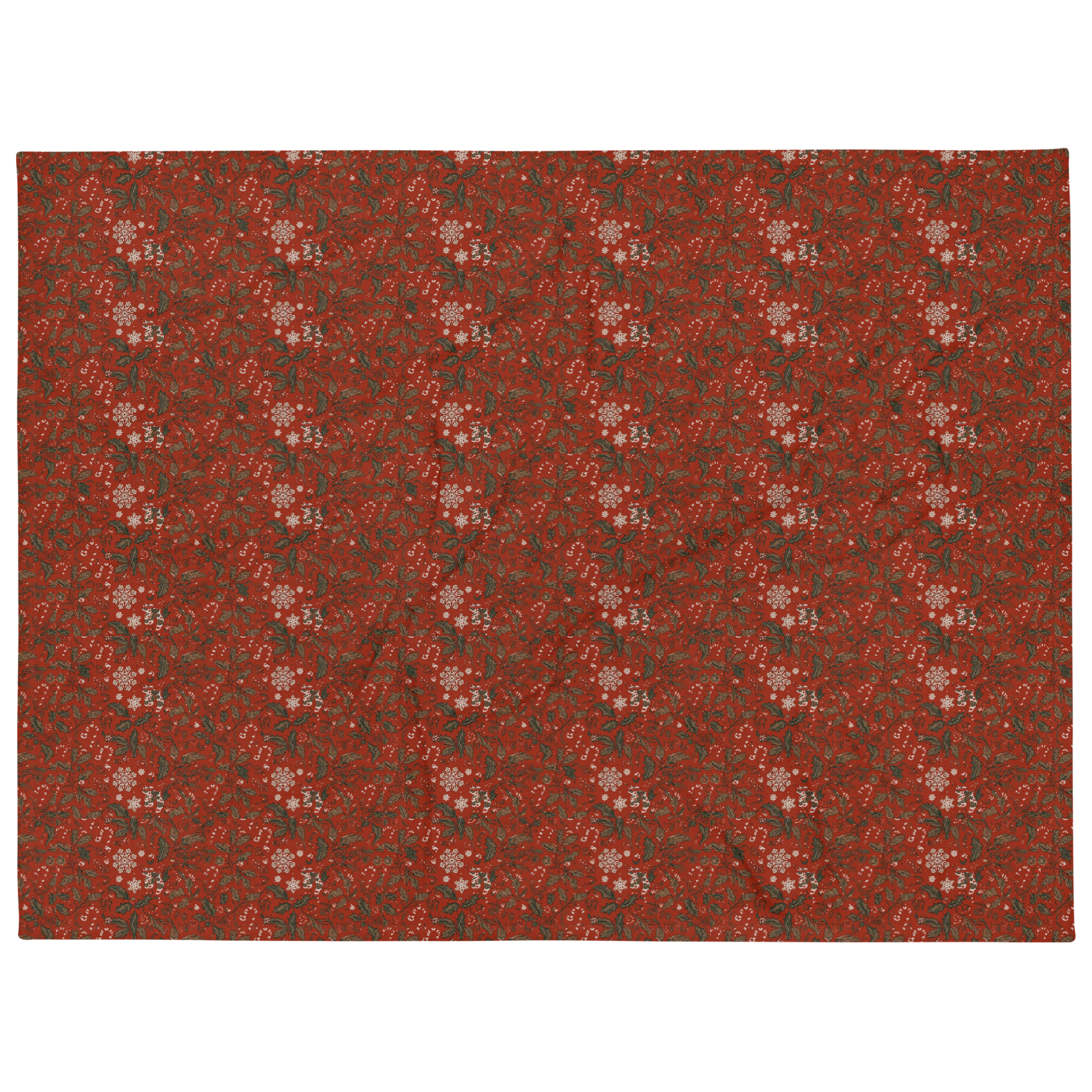 Red Winter Throw  Blanket