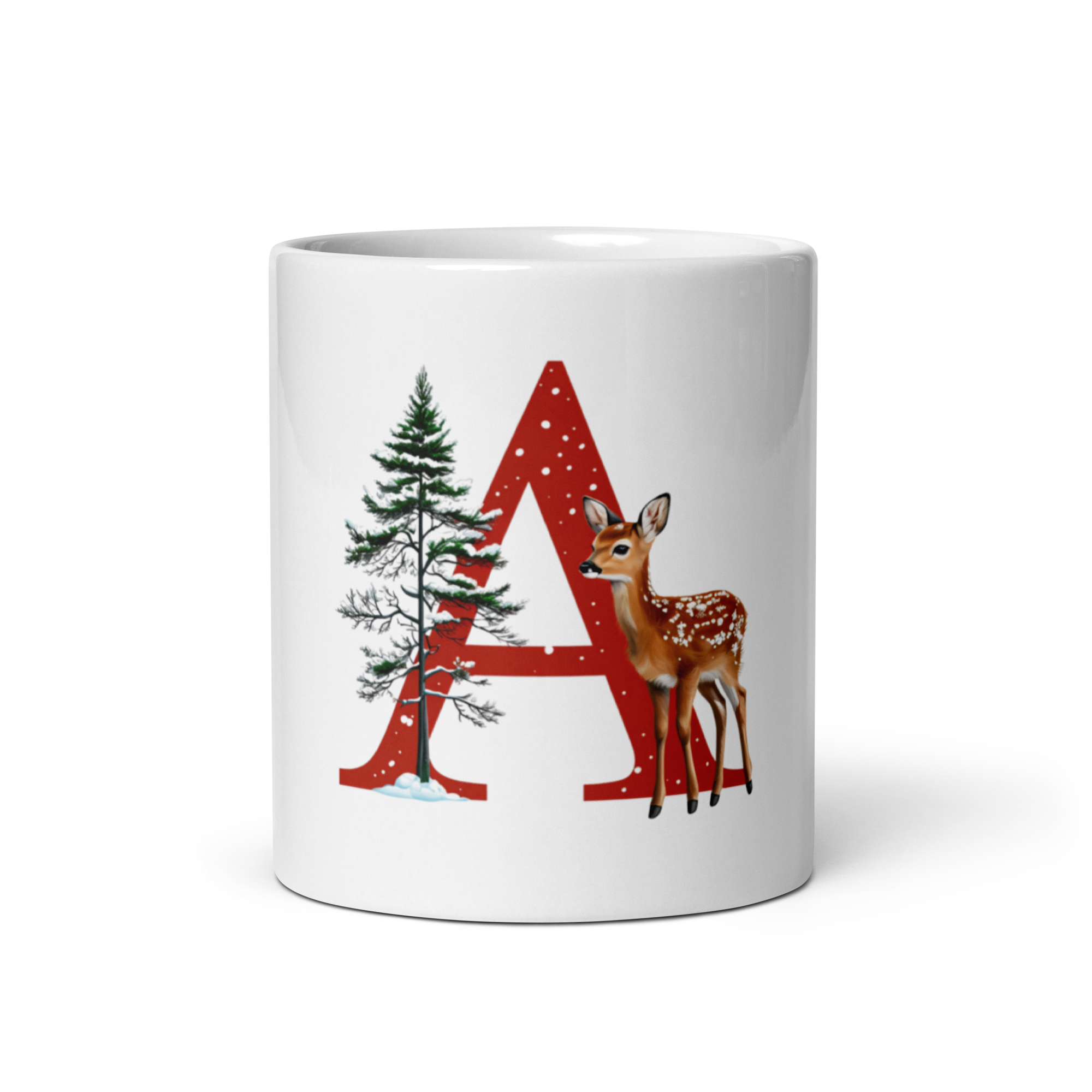 Custom Initial Christmas Mug - "A"